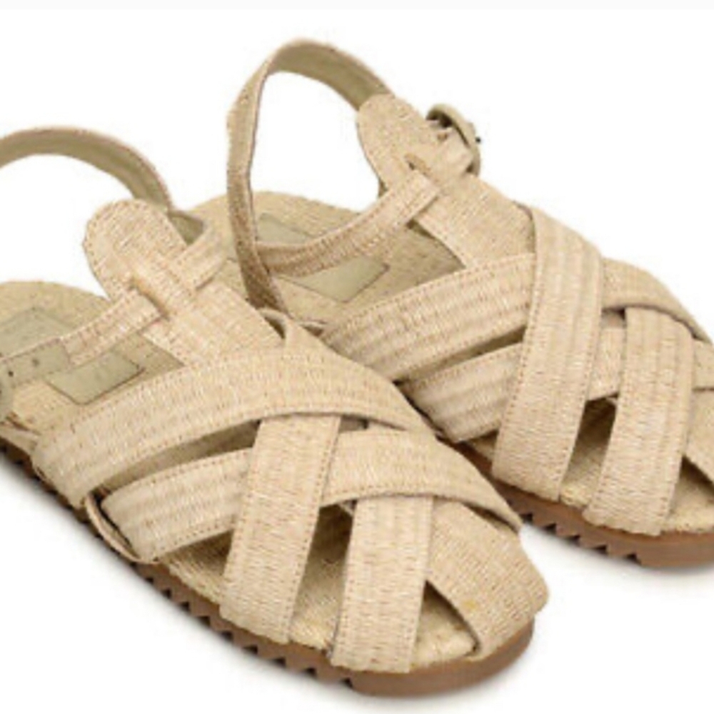 Farm Rio Synthetic Raffia Zigzag Sandals - Picture 2 of 11